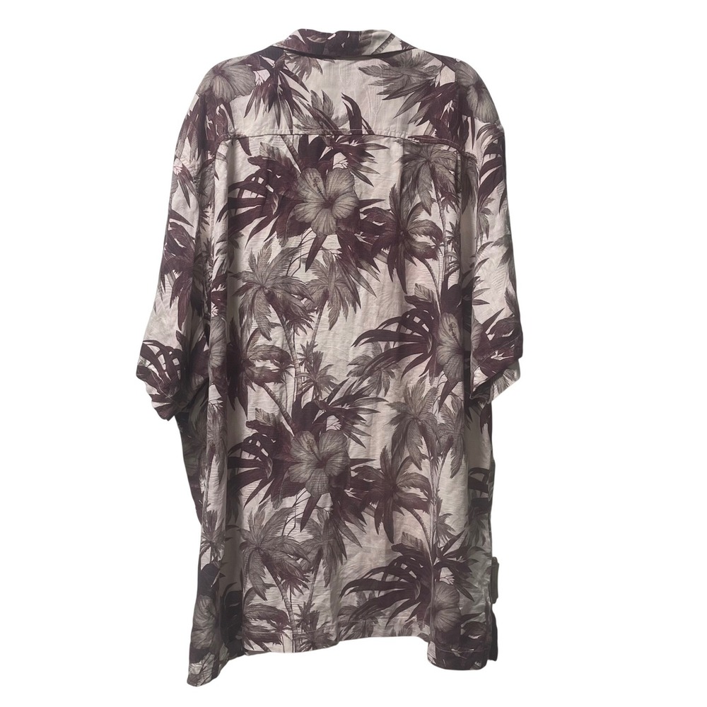Tommy Bahama Mens XXL Mississippi State Bulldogs Silk Floral Camp Shirt Burgundy - Picture 4 of 8